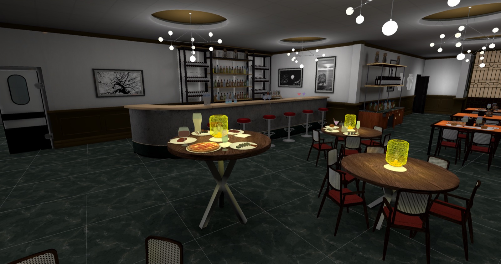 Binnen het restaurant